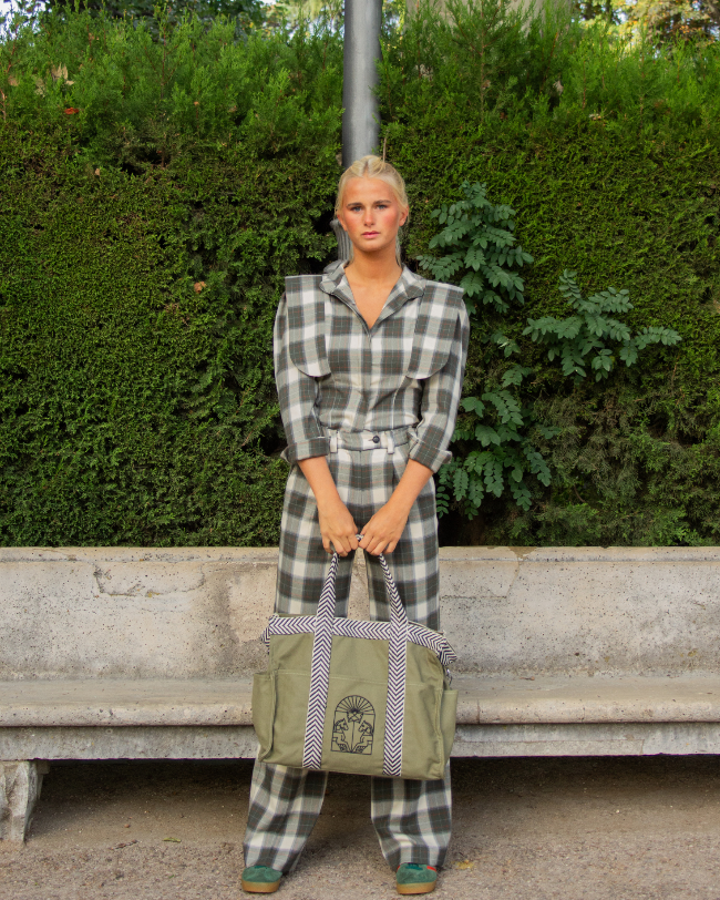 BOLSO TOTE GRECA (verde)