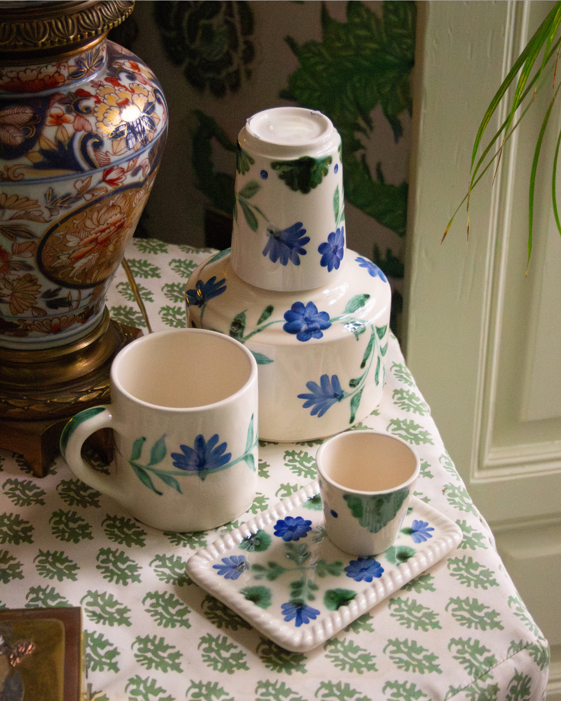 JARRA CON VASO CARMEN (verde)