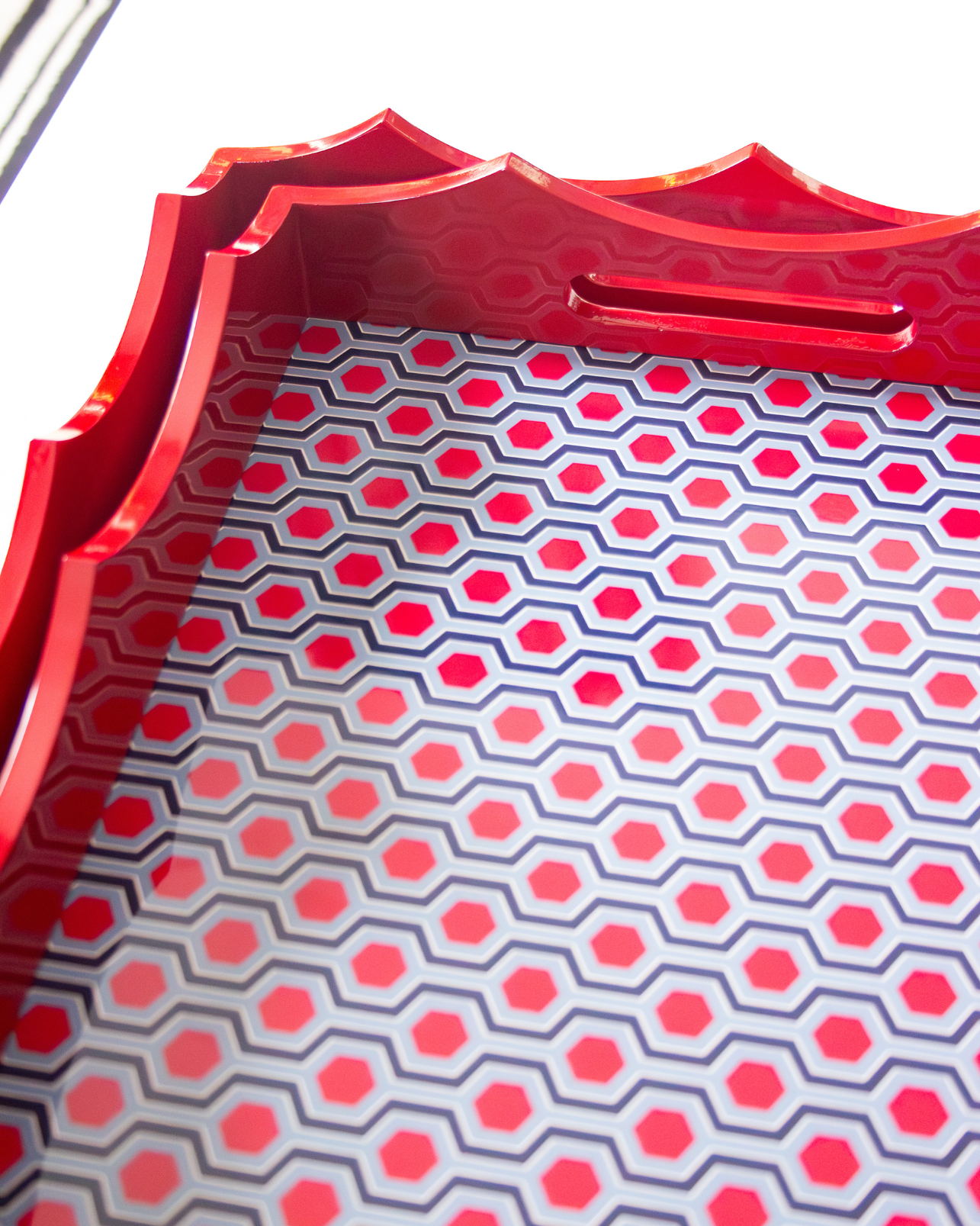 BANDEJA AURORA GRÁFICA (Burdeos y azul)