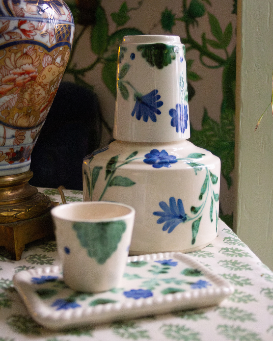 JARRA CON VASO CARMEN (verde)