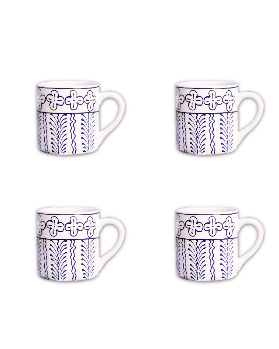 SET 4 MUG CÁNDIDO AZUL