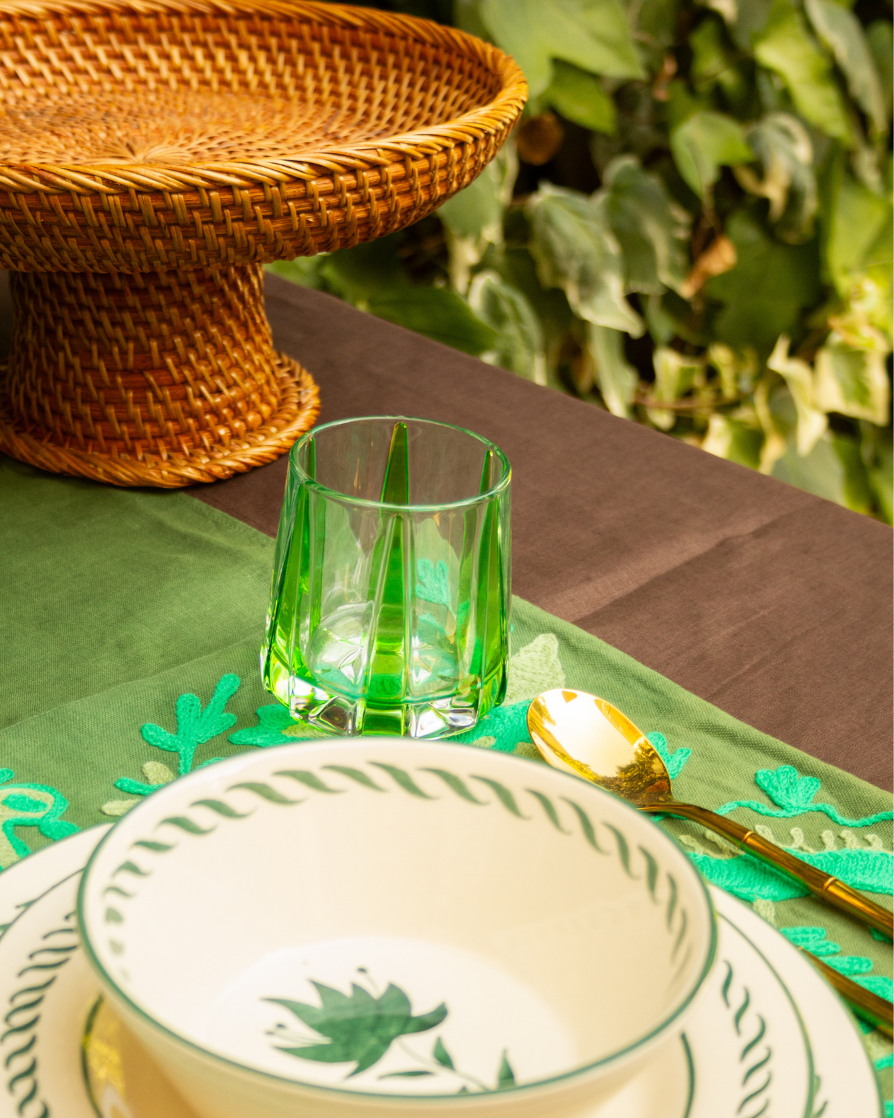 VASO CRISTAL RAYA (verde)