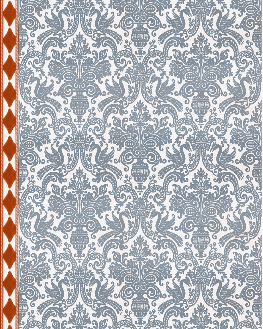 PAPEL PINTADO LEONOR TEJA (rollo 5m2)