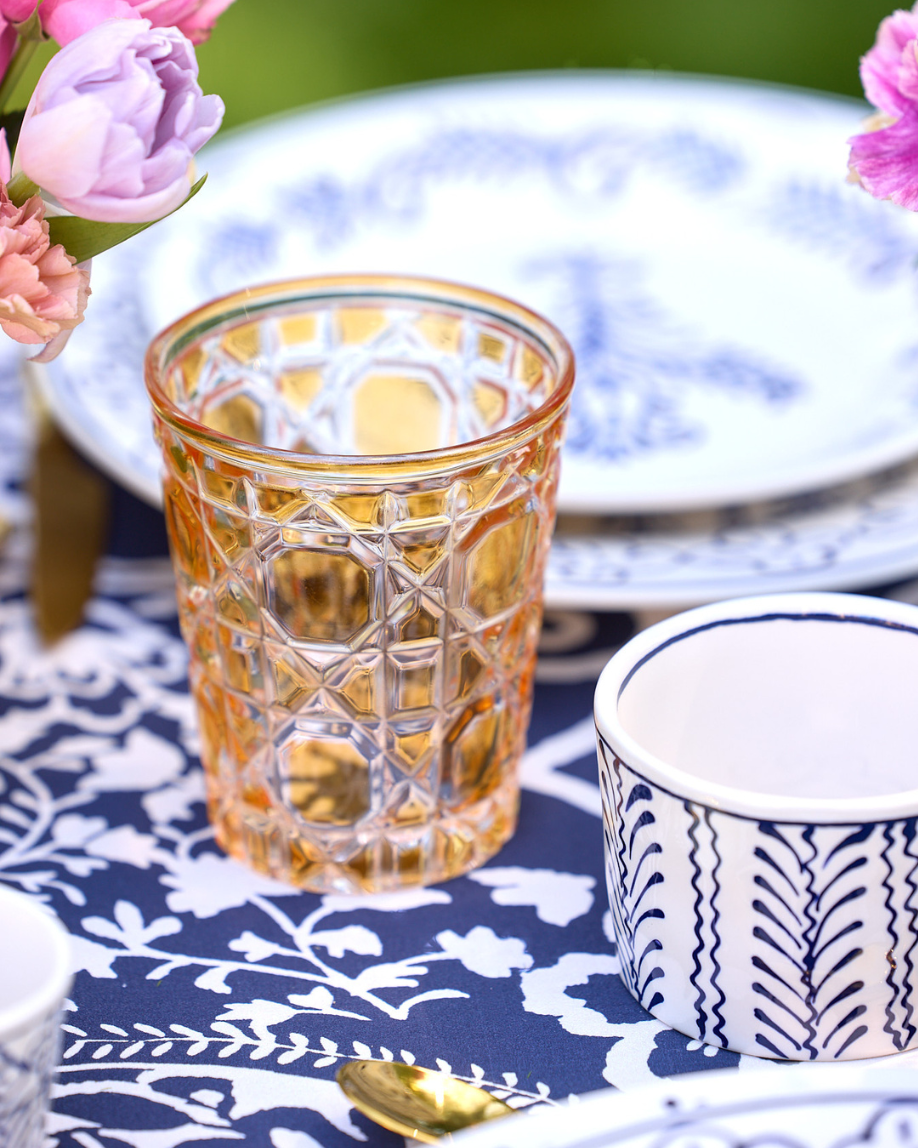 VASO DE CRISTAL NARANJA