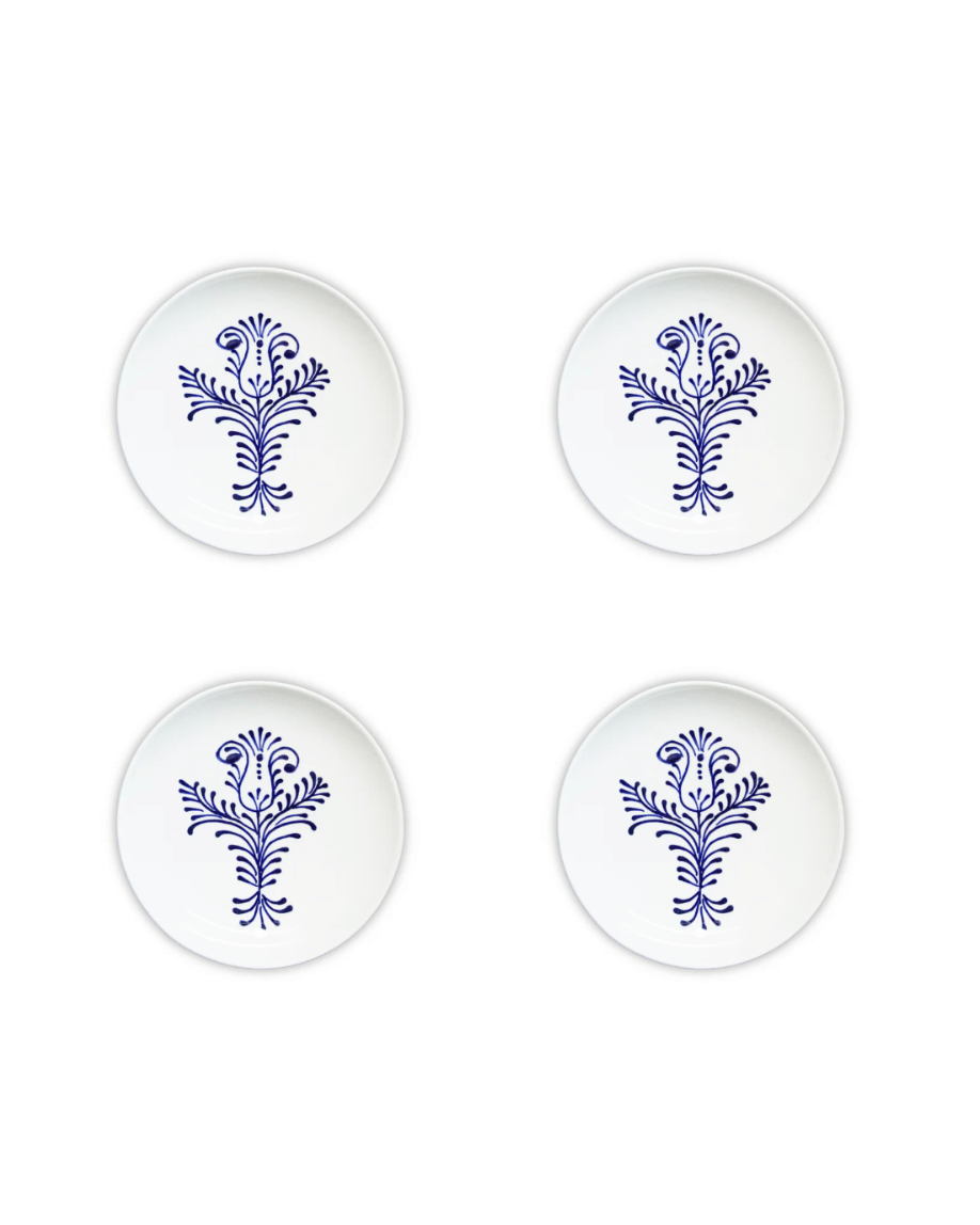 SET 4 PLATITOS TERRACOTA AZUL