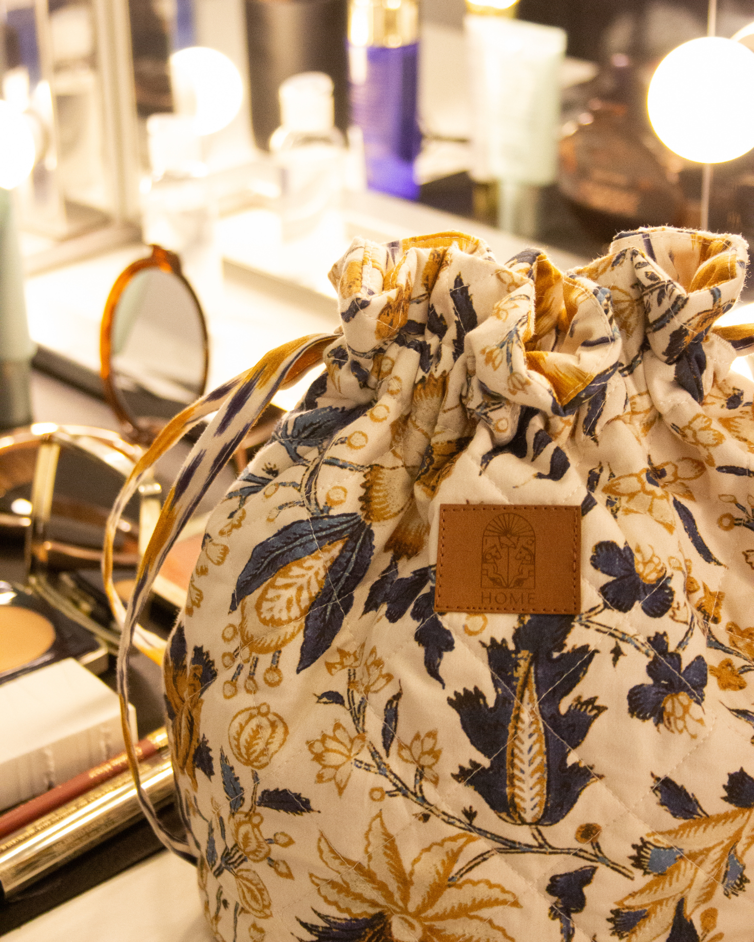 NECESER SACO FLORAL (AZUL)