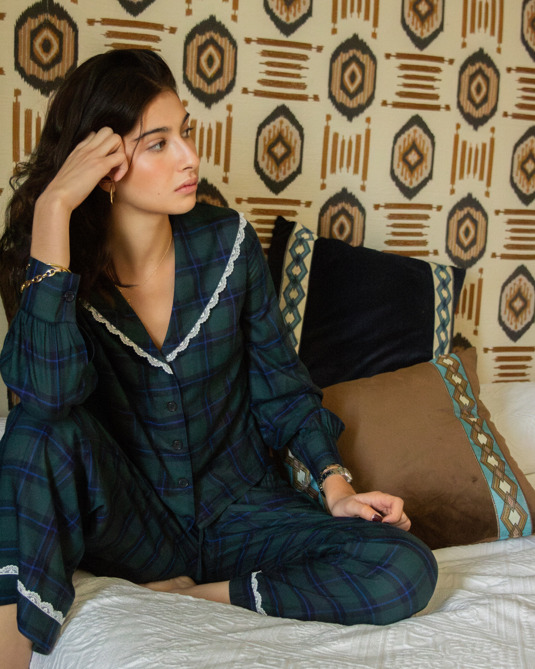 PIJAMA CASTILLO (tartán verde)