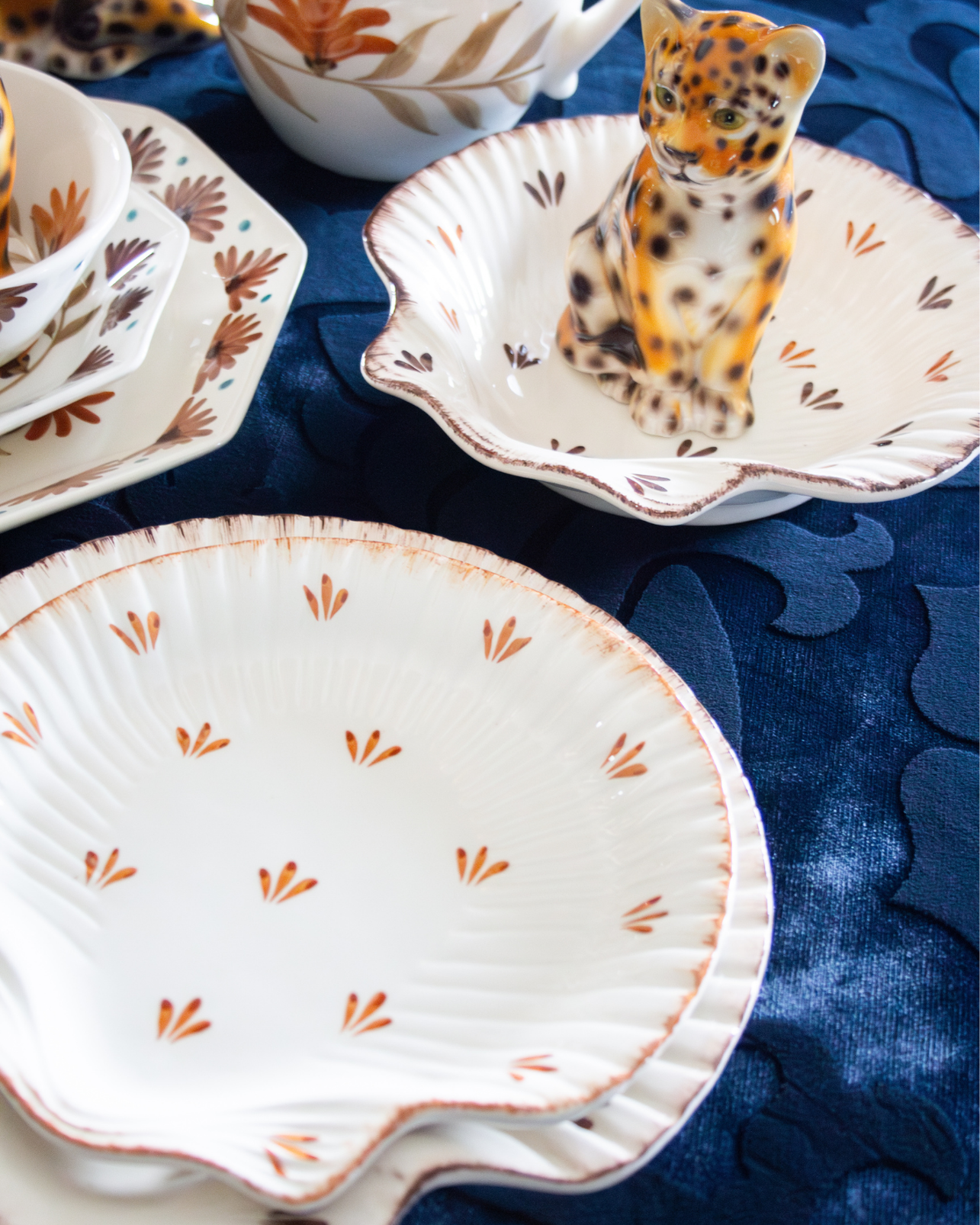 PLATO DE POSTRE CONCHA (terracota)