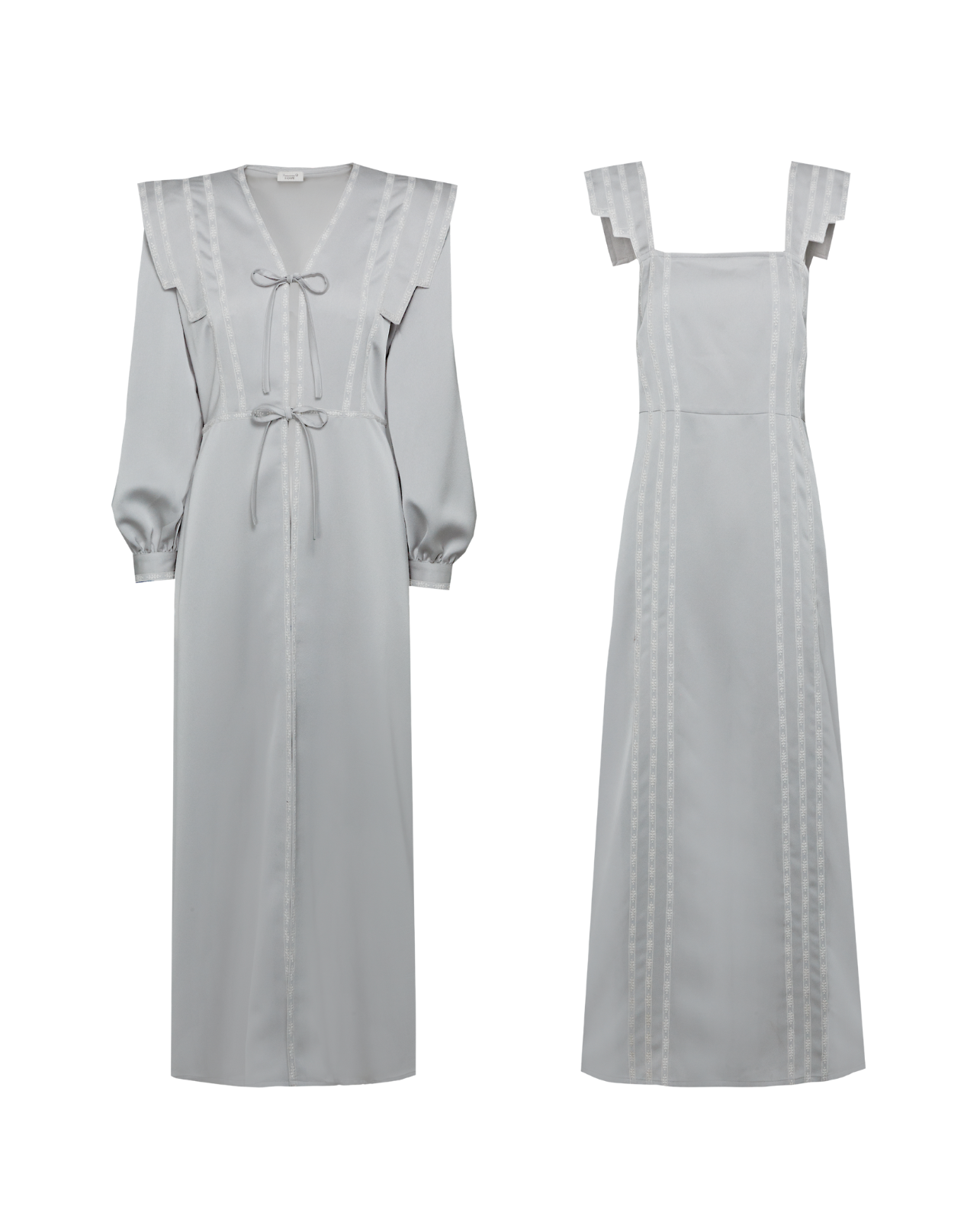 BATA Y CAMISÓN CASTILLO (Gris)