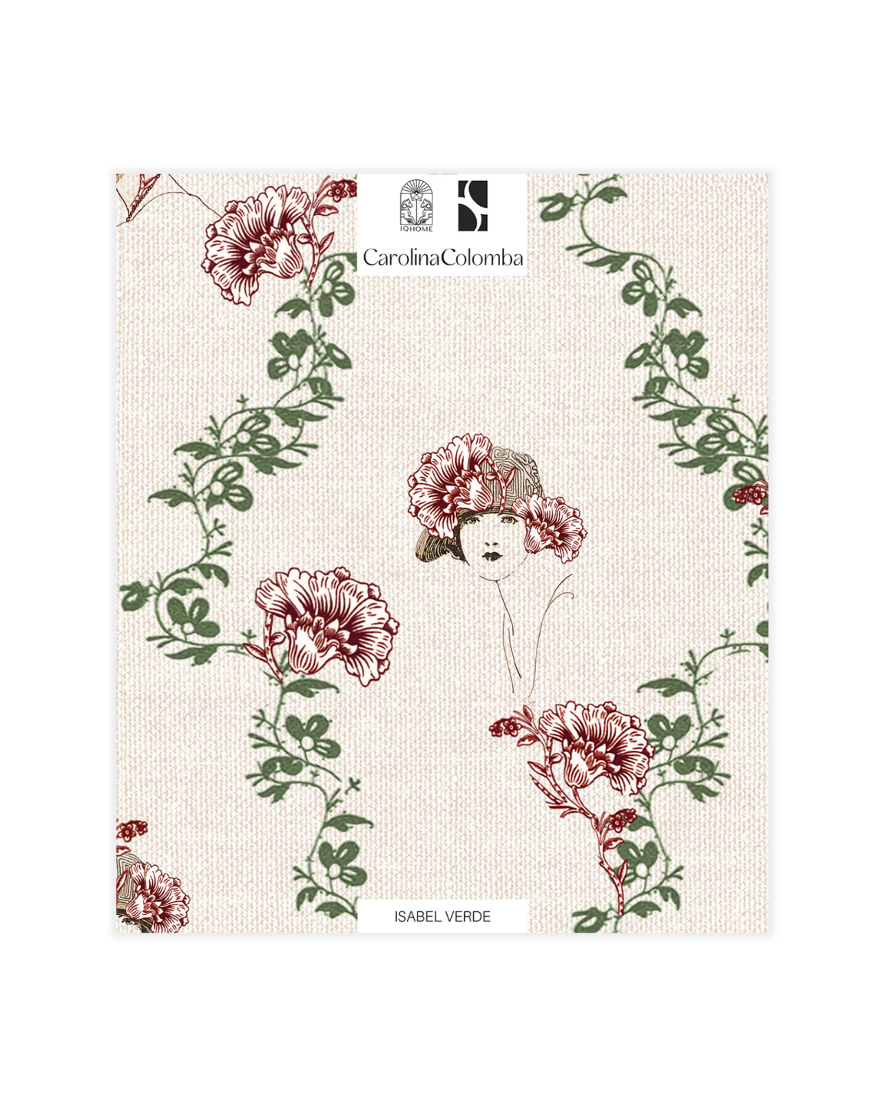 MUESTRA PAPEL PINTADO ISABEL VERDE