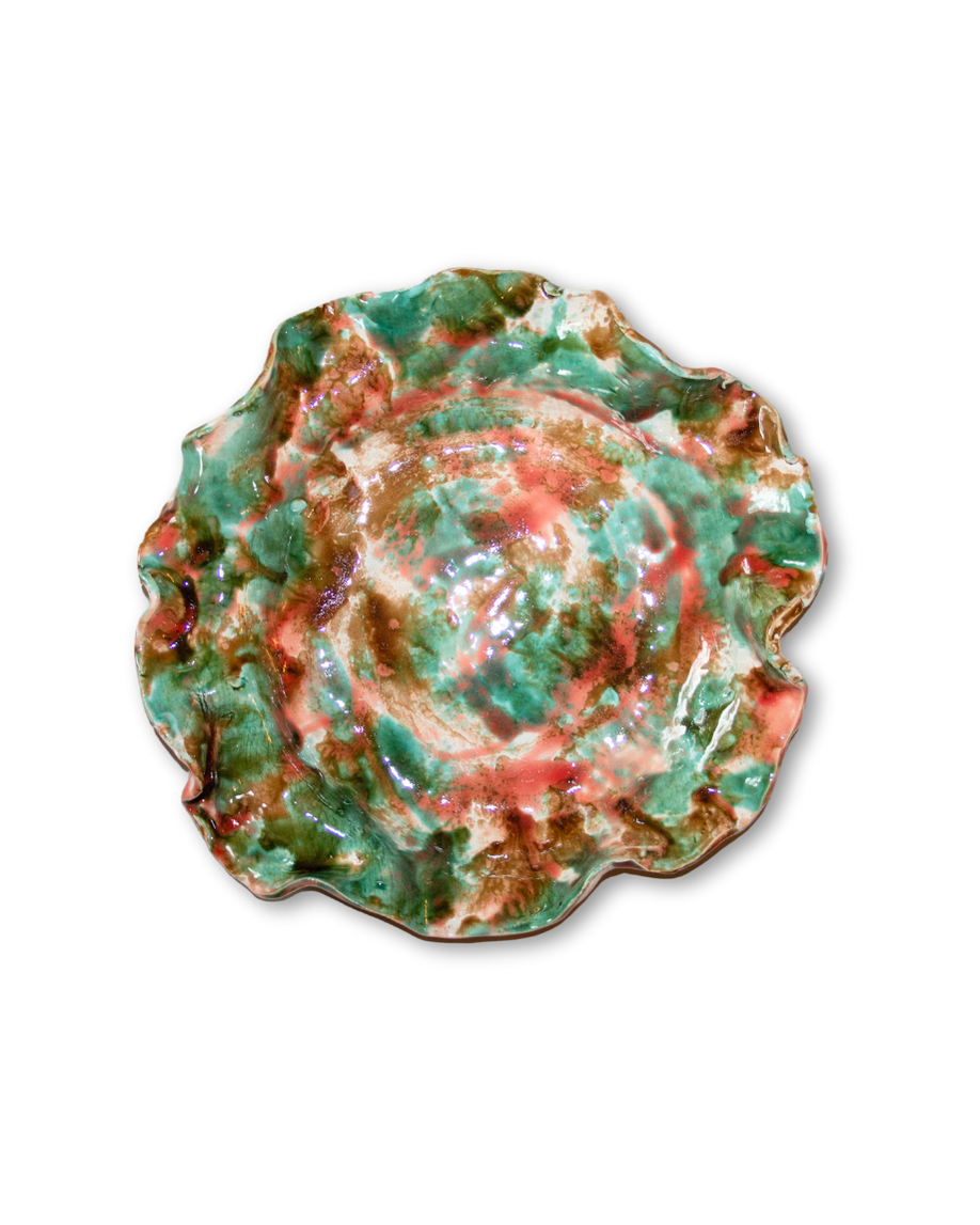 POTTERY LLANO GRANDE (coral y verde)