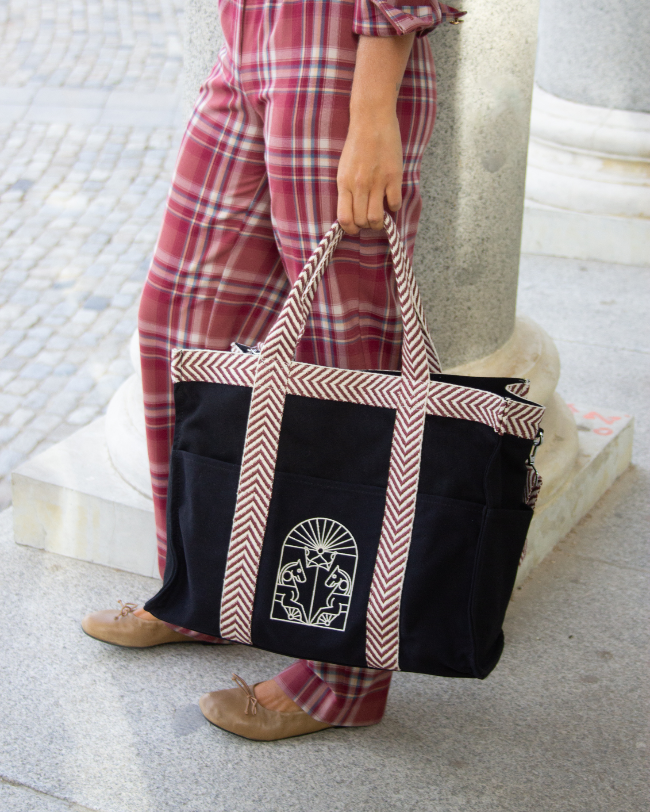 BOLSO TOTE GRECA (negro)