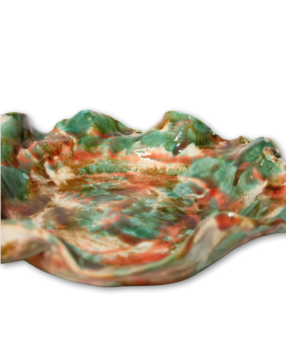 POTTERY LLANO GRANDE (coral y verde)