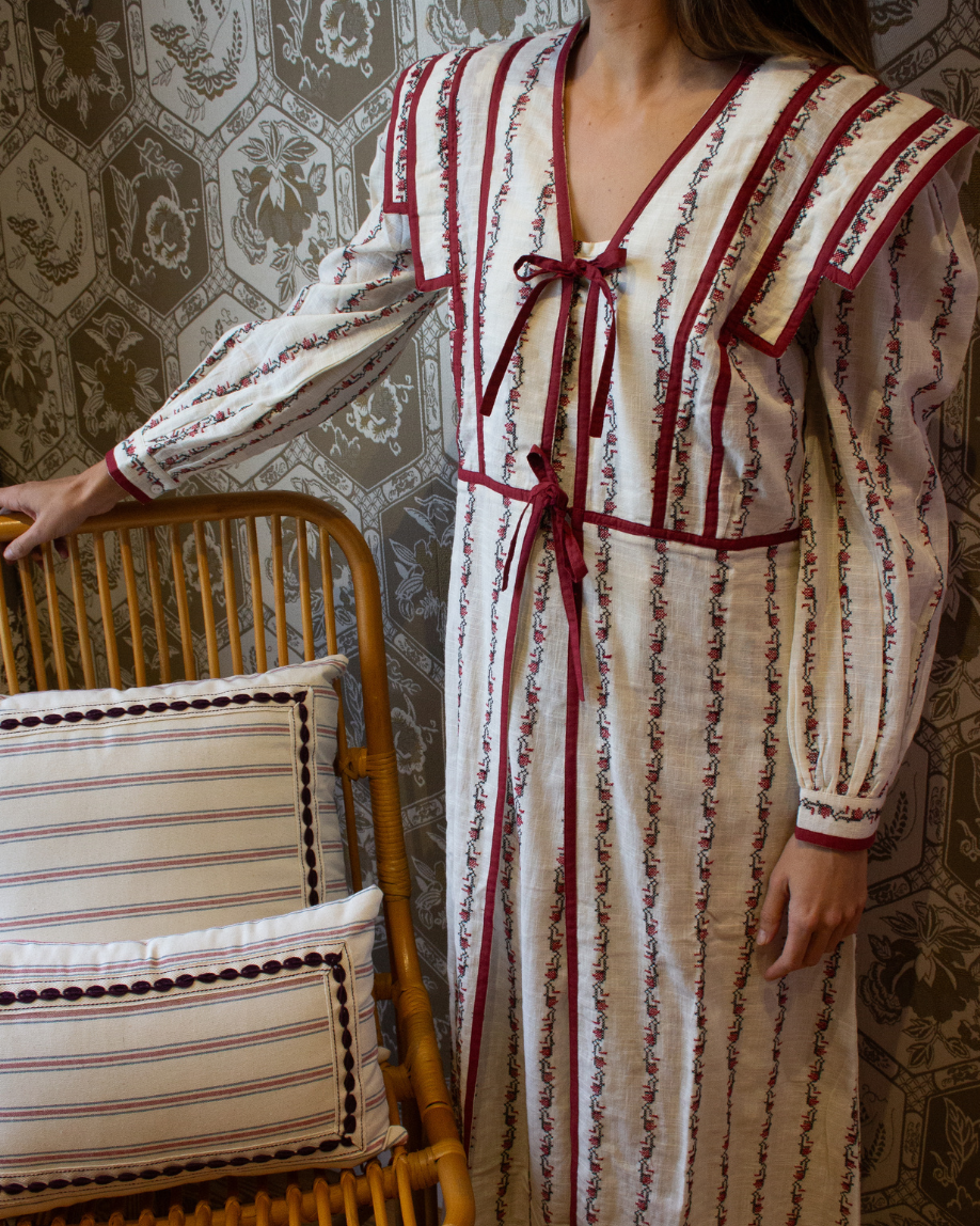 CASTILLO DRESS (burgundy)