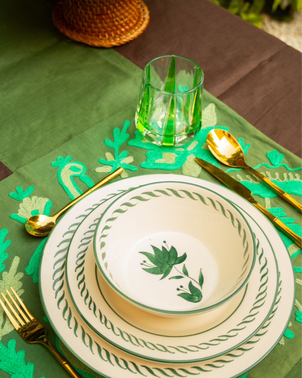 VASO CRISTAL RAYA (verde)