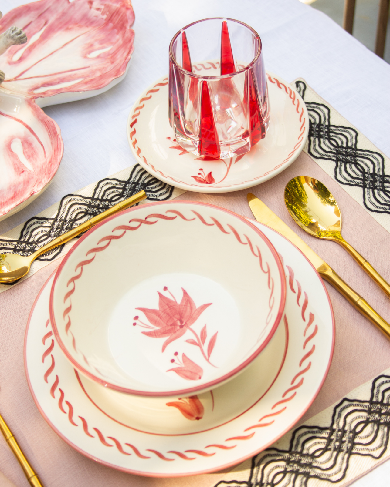 VASO CRISTAL RAYA (rojo)
