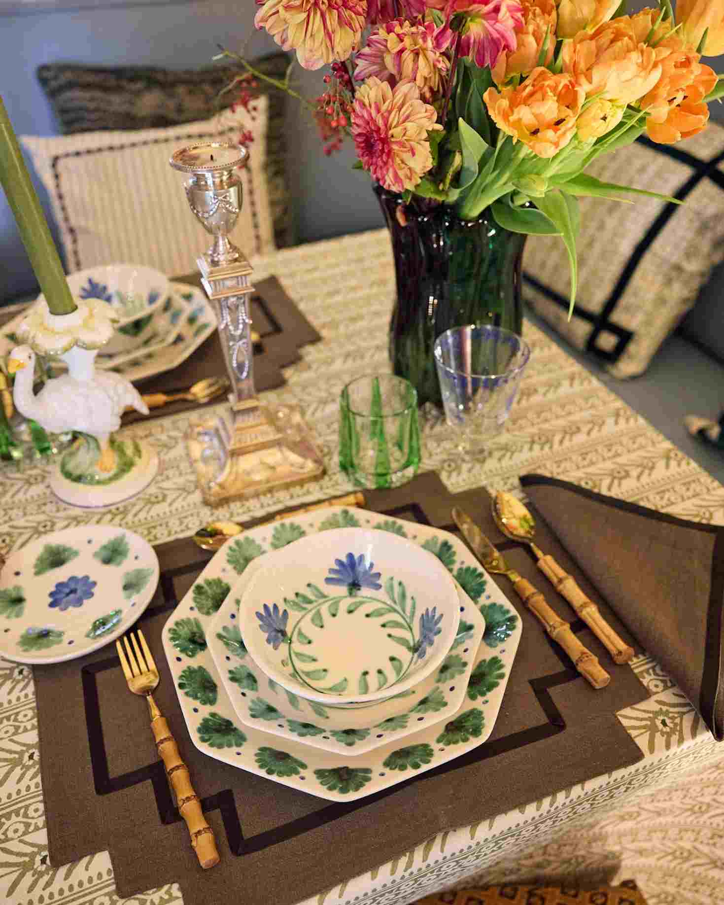 ICON PLACEMAT AND NAPKIN (green)