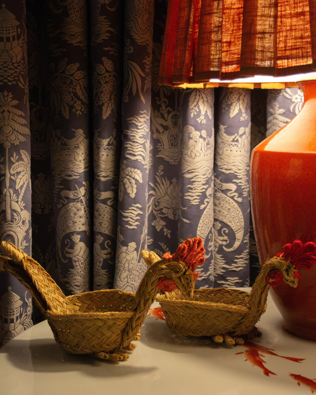 CESTA GALLO DE ESPARTO (grande)