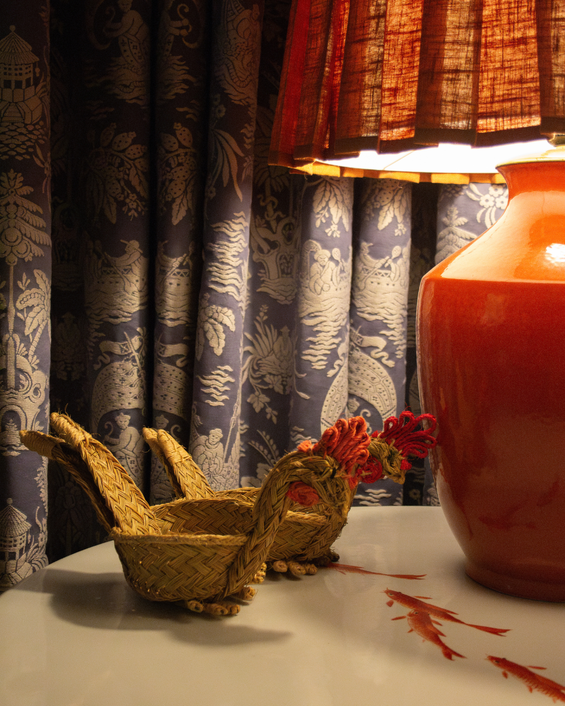 CESTA GALLO DE ESPARTO (grande)