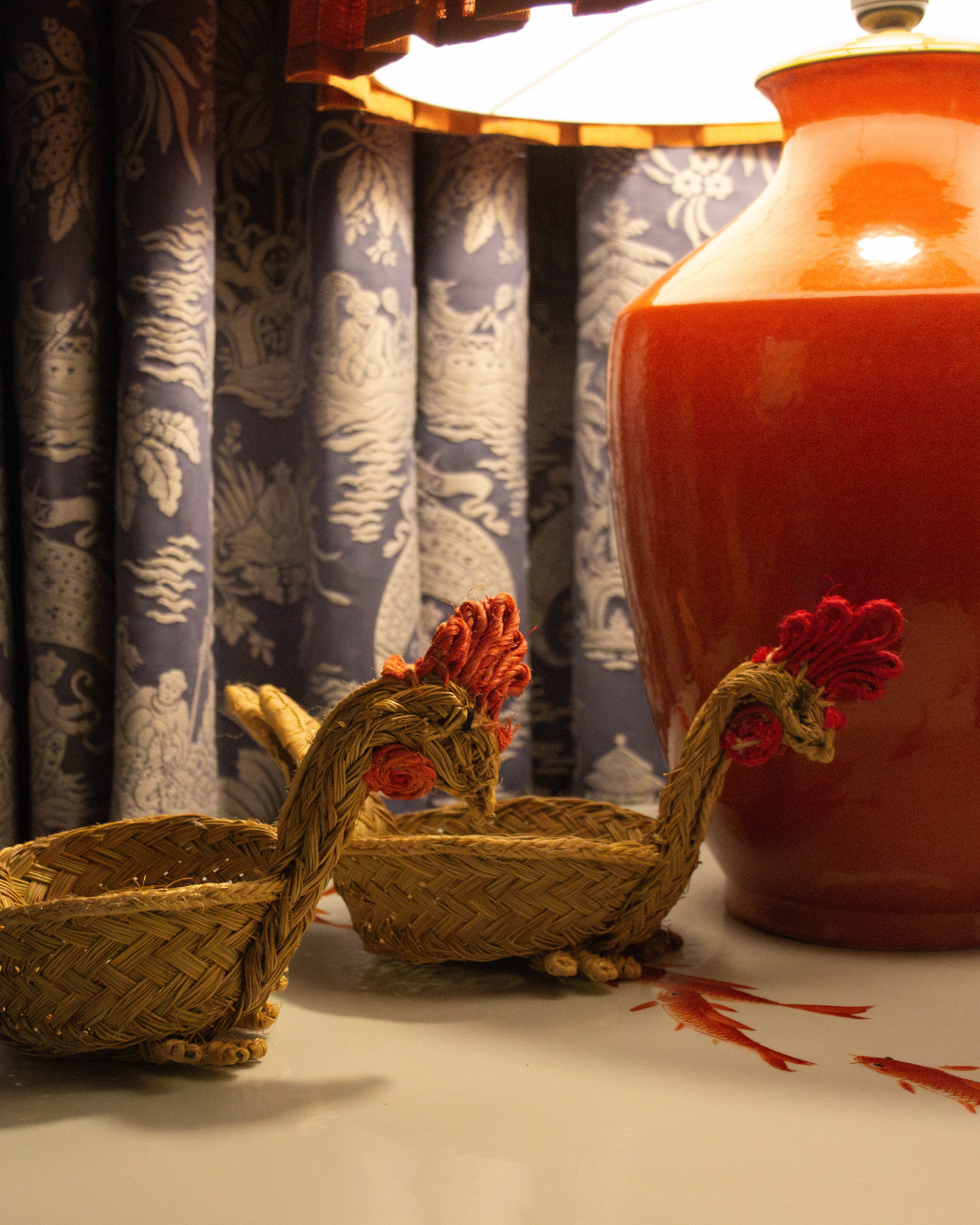 CESTA GALLO DE ESPARTO (grande)