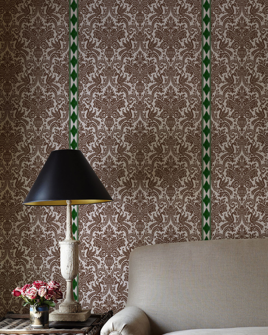 PAPEL PINTADO COLOMBA VERDE (rollo 5m2)