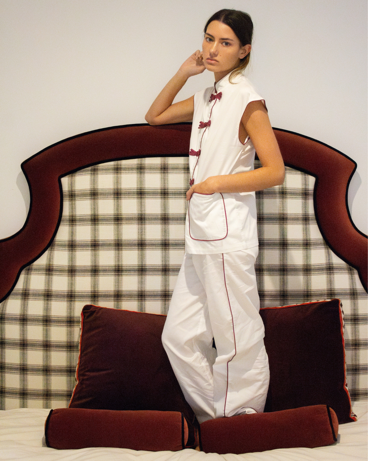 SLEEVELESS PAJAMAS WITH PIPE