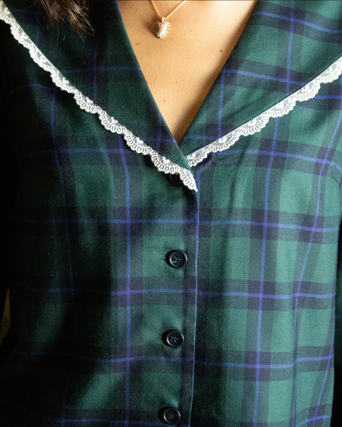 PIJAMA CASTILLO (tartán verde)