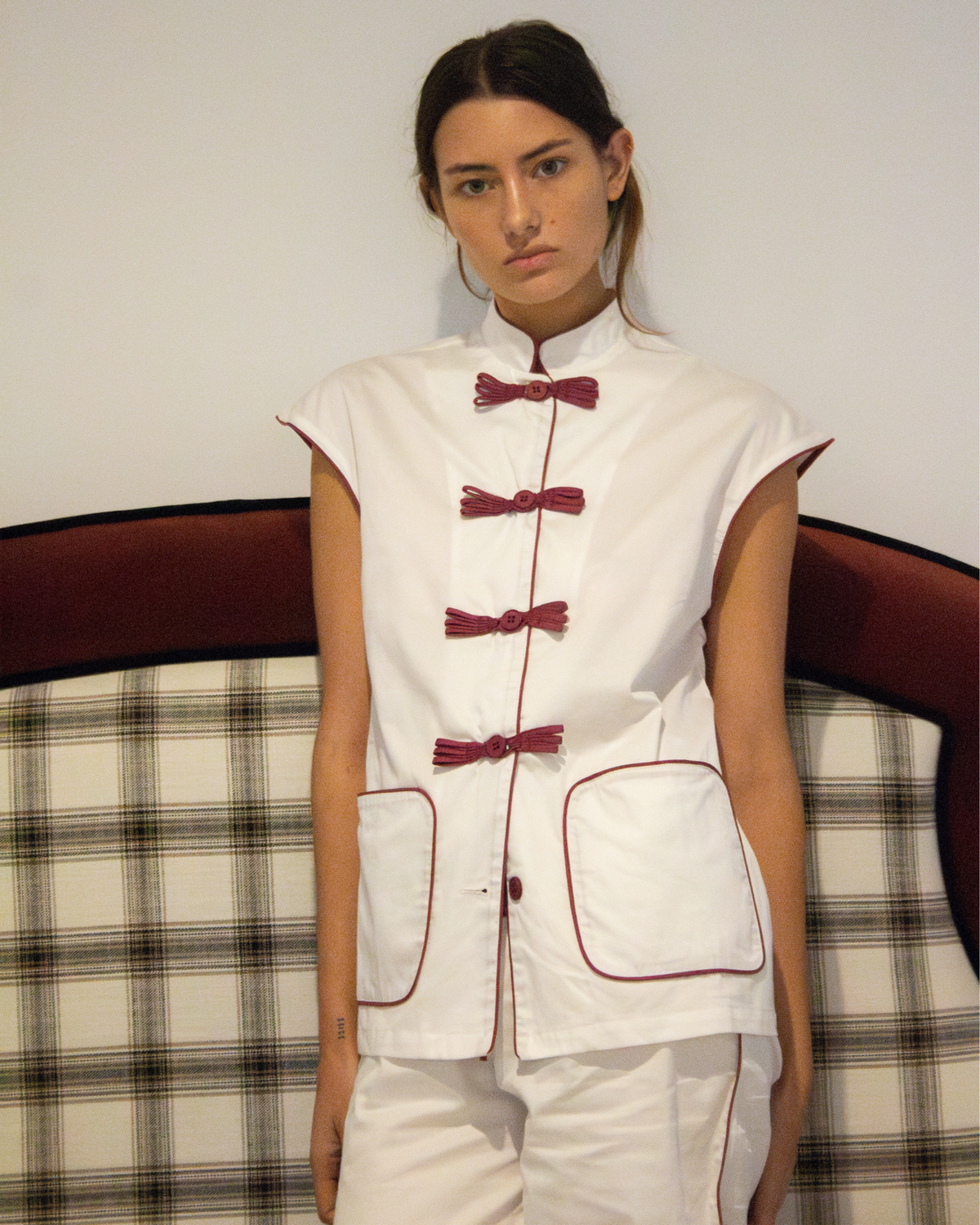SLEEVELESS PAJAMAS WITH PIPE