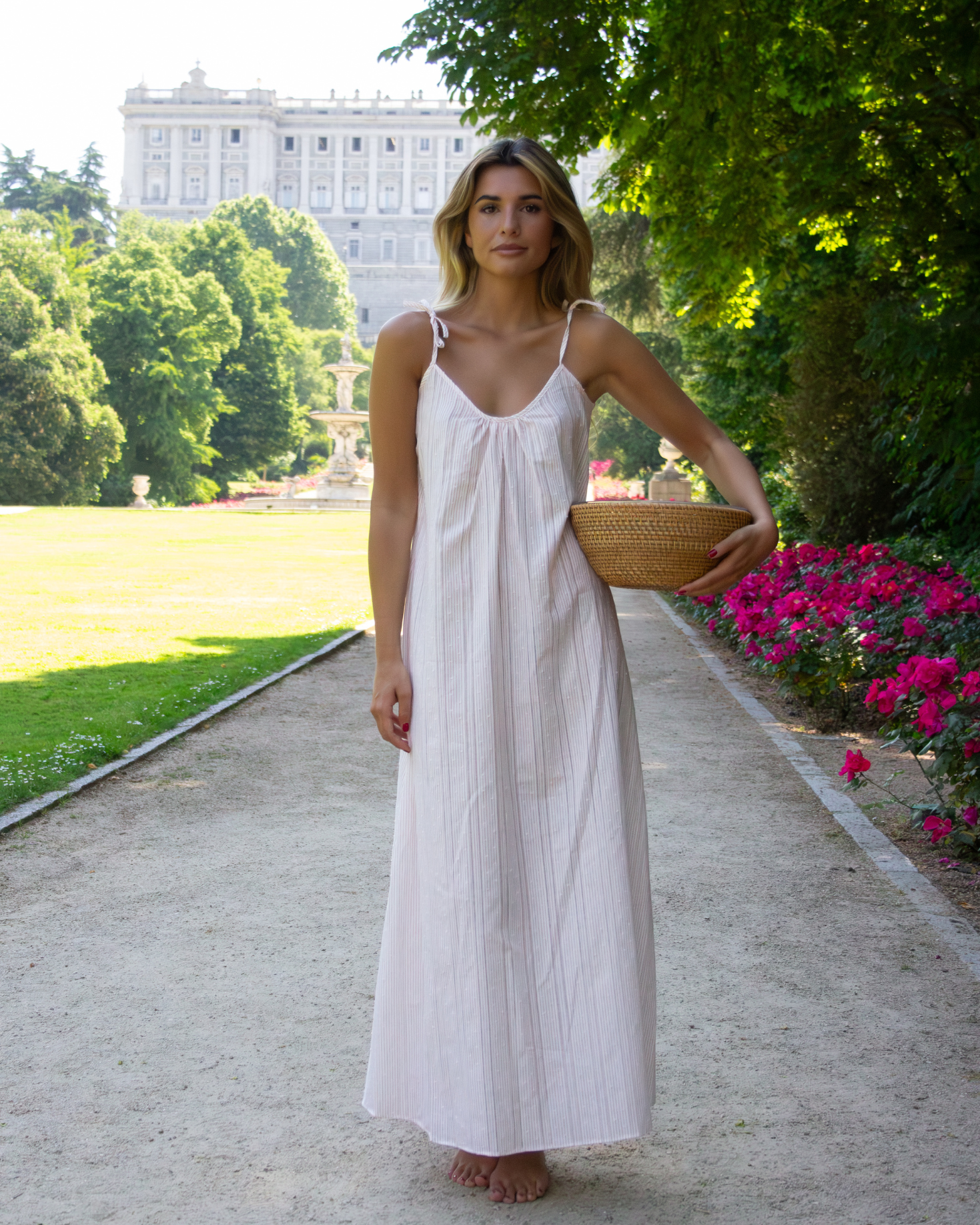 CAMISÓN PLUMETI RAYAS CORAL