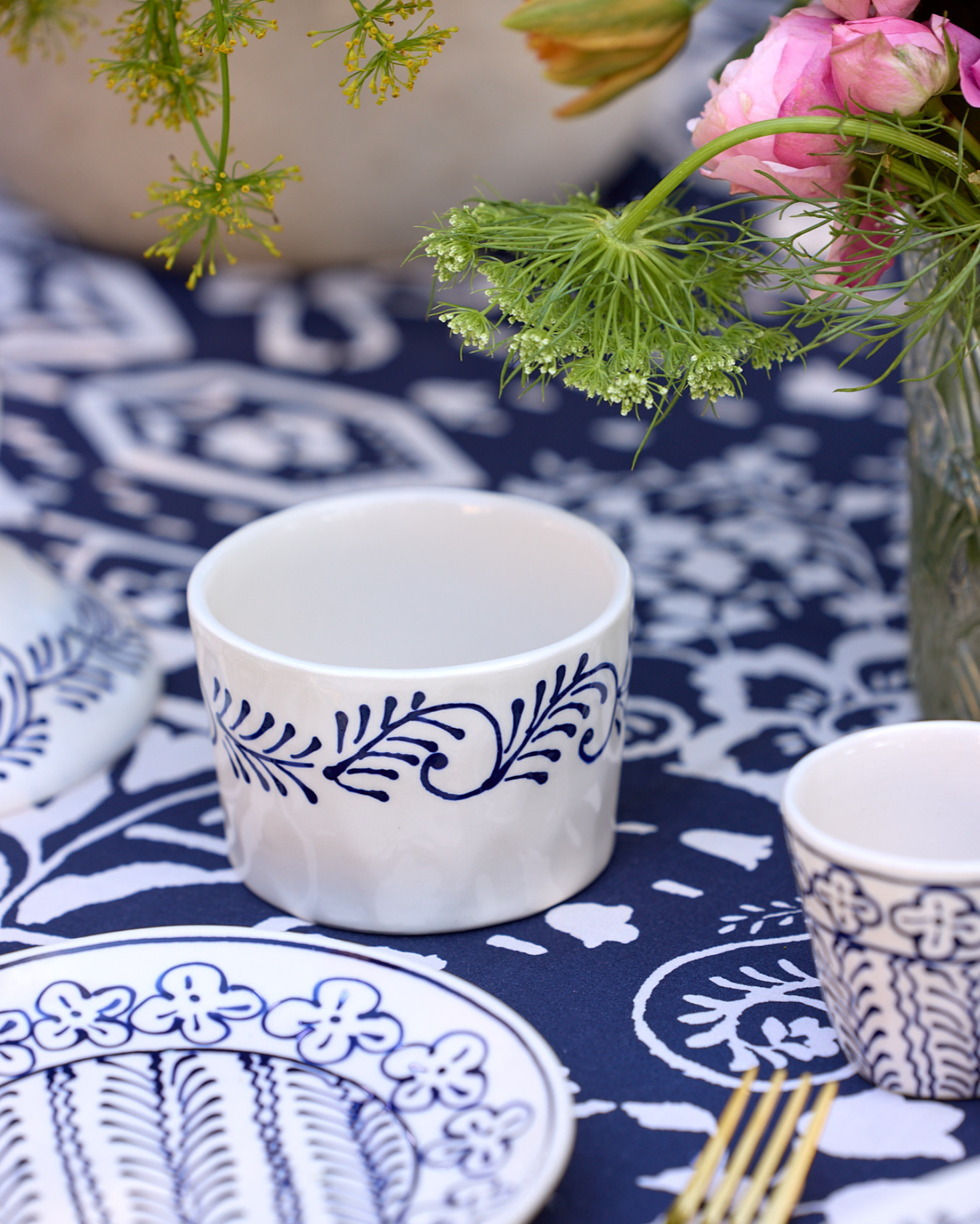 TAZA CAPPUCCINO TERRACOTA (azul)