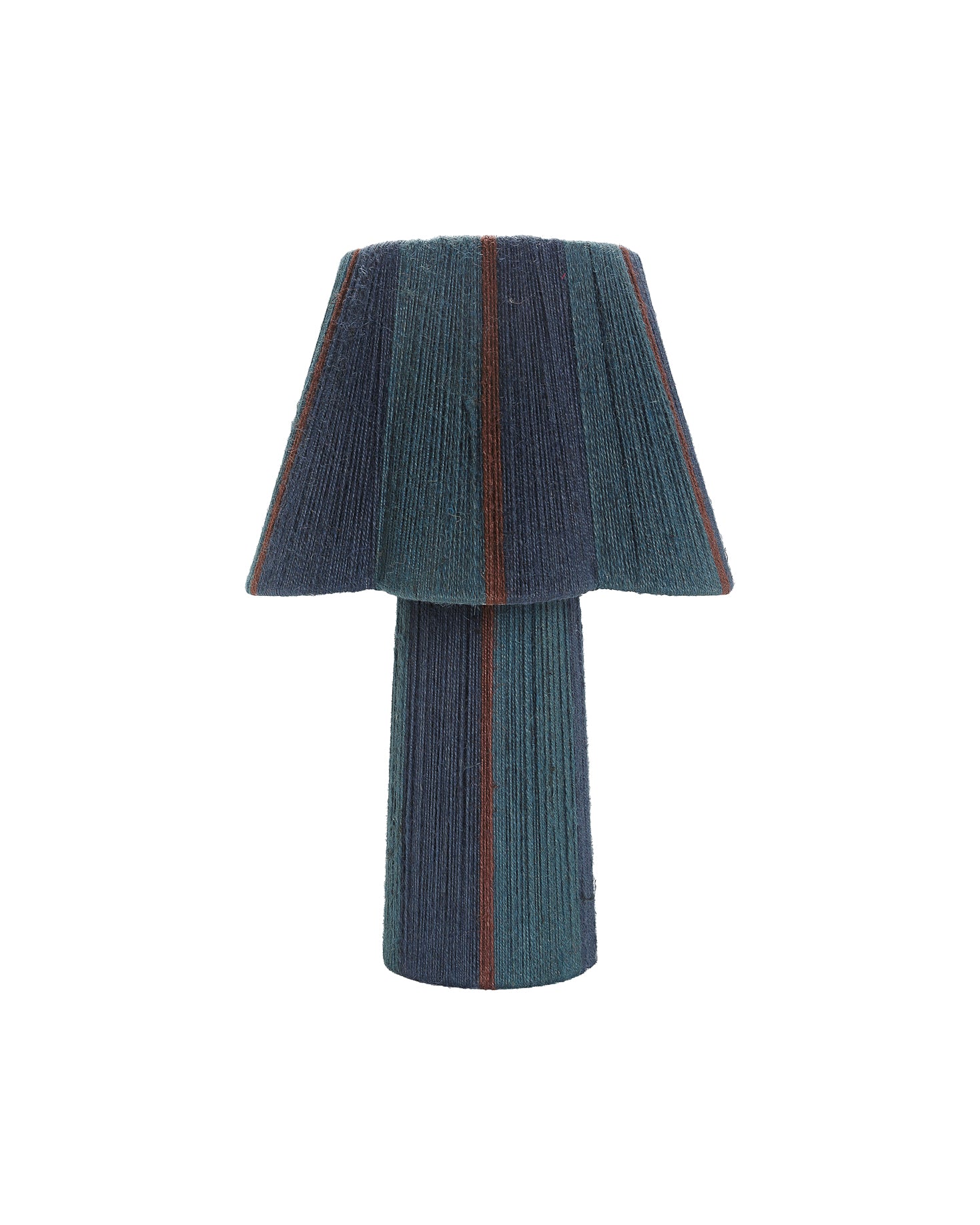 LAMPARA YUTE FLORAL (azul)