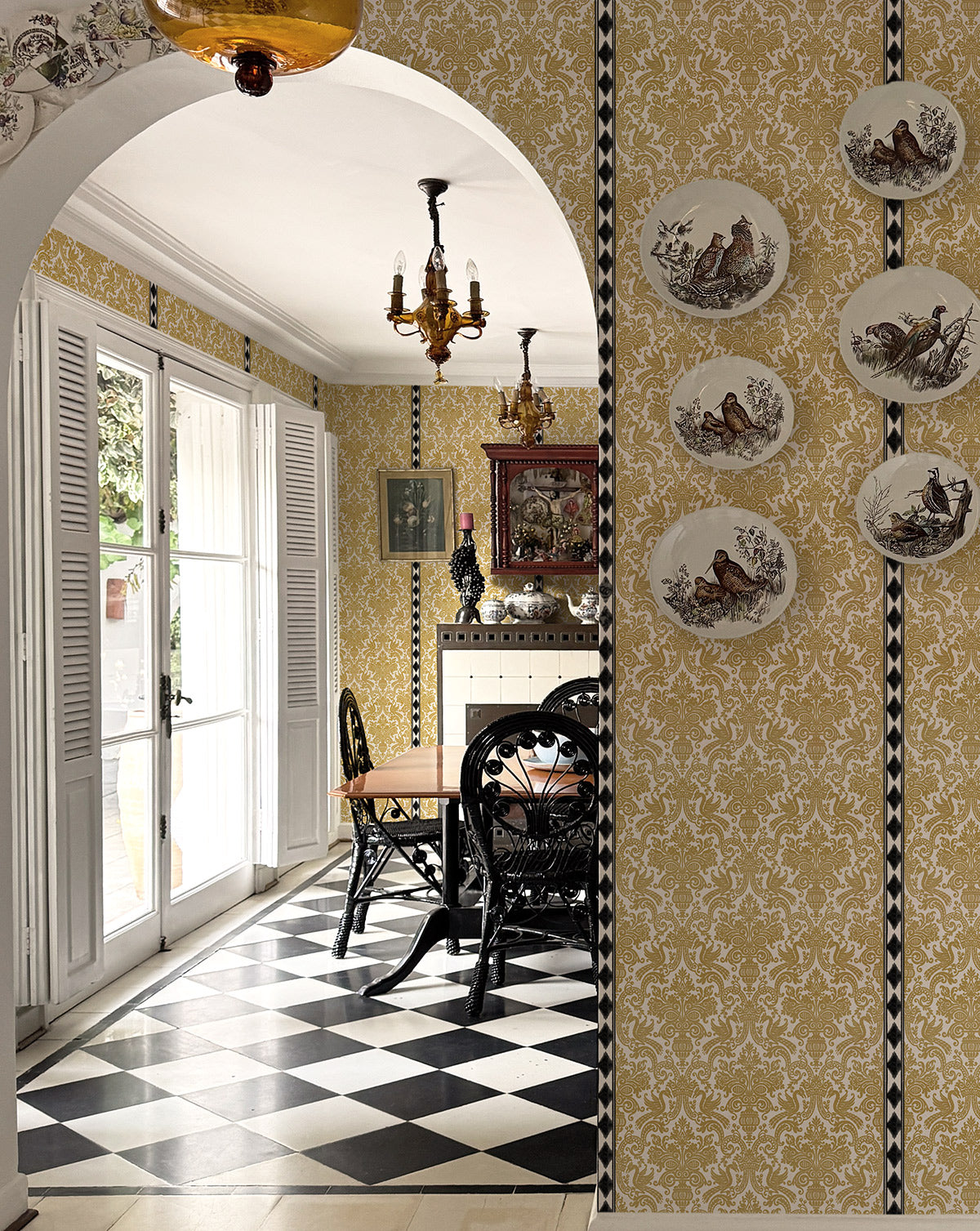 PAPEL PINTADO CARMEN NEGRO (rollo 5m2)