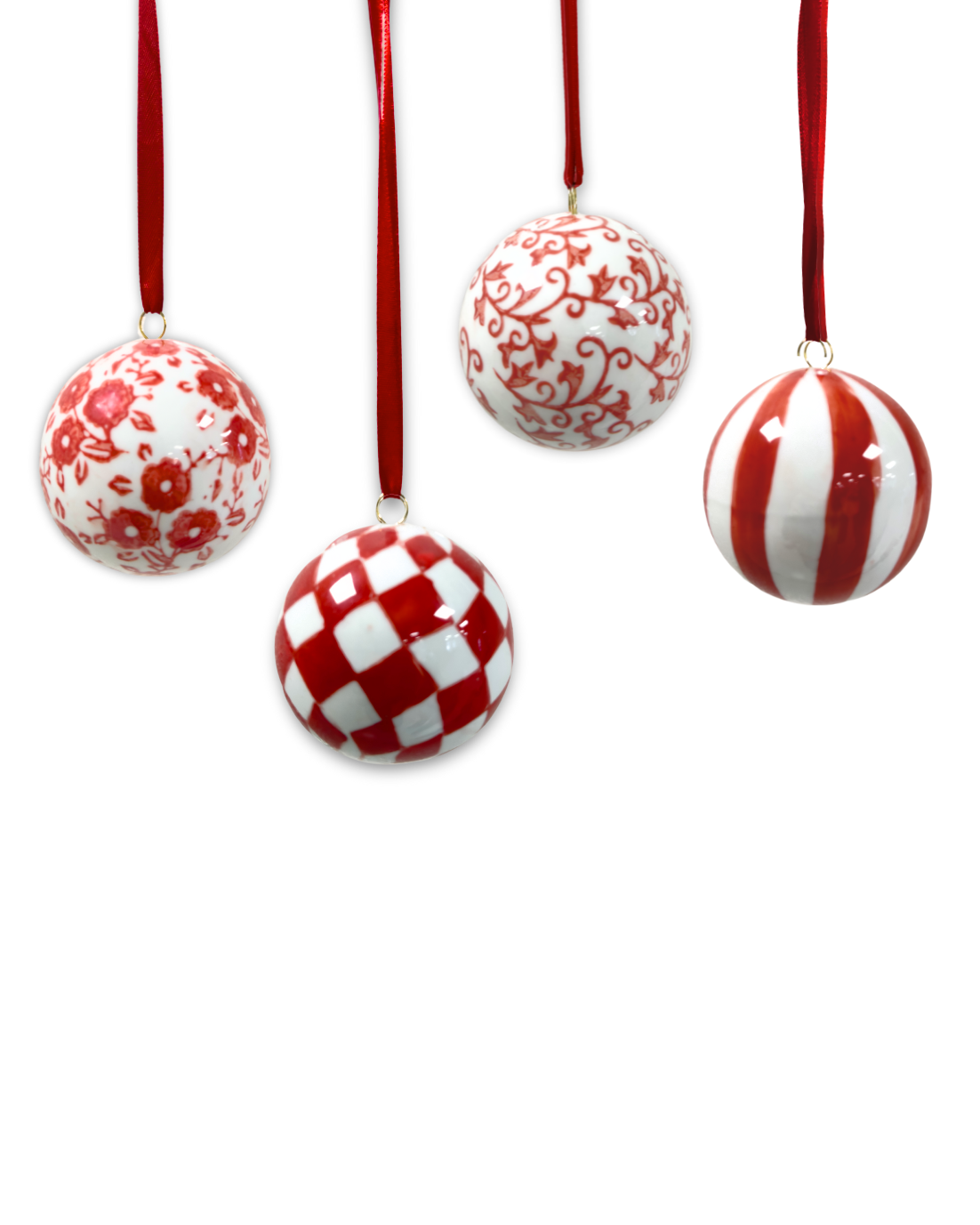 PACK 4 BOLAS NAVIDAD (rojo)