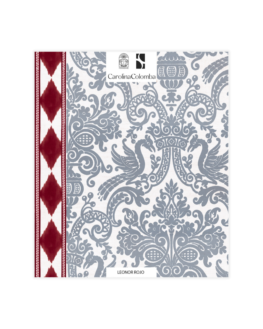 LEONOR RED WALLPAPER SAMPLE